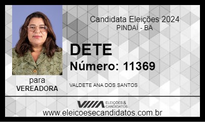 Candidato DETE 2024 - PINDAÍ - Eleições