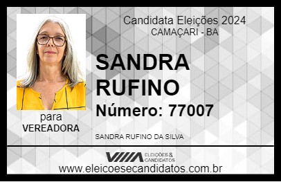 Candidato SANDRA RUFINO 2024 - CAMAÇARI - Eleições