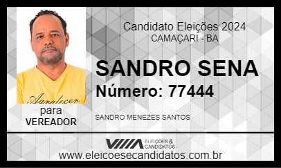 Candidato SANDRO SENA 2024 - CAMAÇARI - Eleições