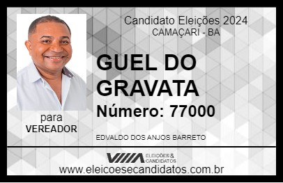 Candidato GUEL DO GRAVATA 2024 - CAMAÇARI - Eleições