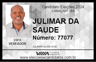 Candidato JULIMAR DA SAUDE 2024 - CAMAÇARI - Eleições