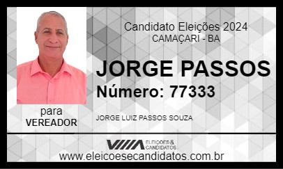 Candidato JORGE PASSOS 2024 - CAMAÇARI - Eleições