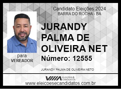 Candidato NETO PALMA 2024 - BARRA DO ROCHA - Eleições