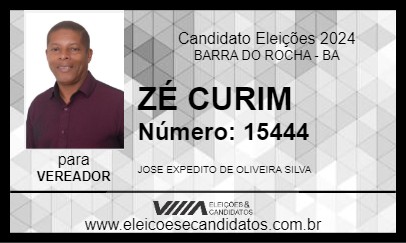 Candidato ZÉ CURIM 2024 - BARRA DO ROCHA - Eleições