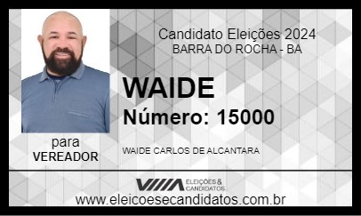 Candidato WAIDE 2024 - BARRA DO ROCHA - Eleições