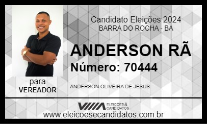 Candidato ANDERSON RÃ 2024 - BARRA DO ROCHA - Eleições