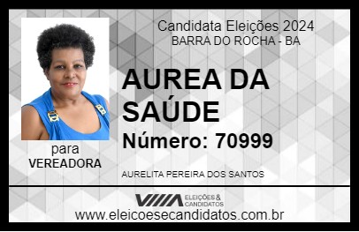 Candidato AUREA DA SAÚDE 2024 - BARRA DO ROCHA - Eleições