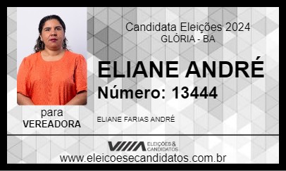 Candidato ELIANE ANDRÉ 2024 - GLÓRIA - Eleições