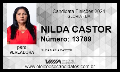 Candidato NILDA CASTOR 2024 - GLÓRIA - Eleições