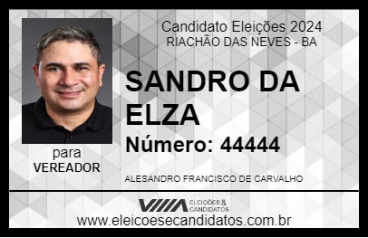 Candidato SANDRO DA ELZA 2024 - RIACHÃO DAS NEVES - Eleições