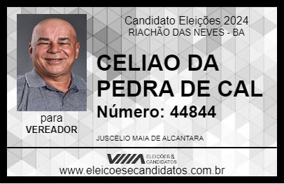 Candidato CELIAO DA PEDRA DE CAL 2024 - RIACHÃO DAS NEVES - Eleições