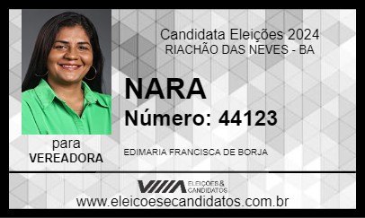 Candidato NARA 2024 - RIACHÃO DAS NEVES - Eleições