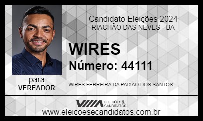 Candidato WIRES 2024 - RIACHÃO DAS NEVES - Eleições