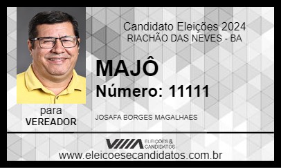 Candidato JOSAFÁ MAGALHÃES 2024 - RIACHÃO DAS NEVES - Eleições