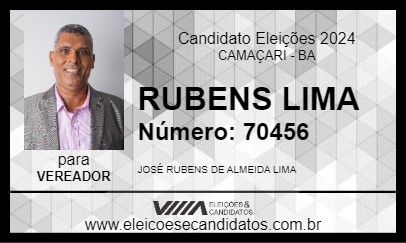 Candidato RUBENS LIMA 2024 - CAMAÇARI - Eleições