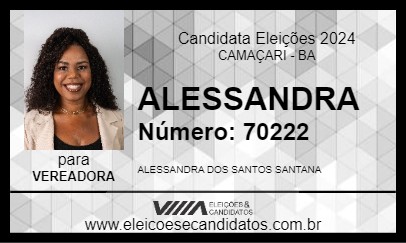 Candidato ALESSANDRA 2024 - CAMAÇARI - Eleições