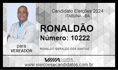 Candidato RONALDÃO 2024 - ITABUNA - Eleições