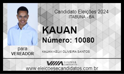 Candidato KAUAN 2024 - ITABUNA - Eleições