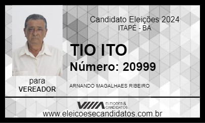 Candidato TIO ITO 2024 - ITAPÉ - Eleições