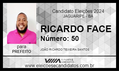 Candidato RICARDO FACE 2024 - JAGUARIPE - Eleições