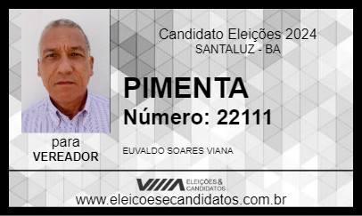 Candidato PIMENTA 2024 - SANTALUZ - Eleições