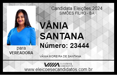 Candidato VÂNIA SANTANA 2024 - SIMÕES FILHO - Eleições