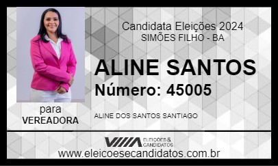 Candidato ALINE SANTOS 2024 - SIMÕES FILHO - Eleições