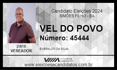 Candidato VEL DO POVO 2024 - SIMÕES FILHO - Eleições