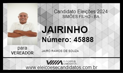 Candidato JAIRINHO 2024 - SIMÕES FILHO - Eleições