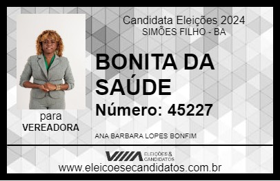 Candidato BONITA DA SAÚDE 2024 - SIMÕES FILHO - Eleições