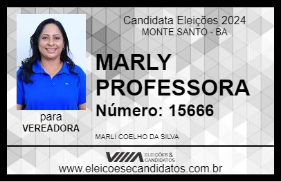 Candidato MARLY PROFESSORA 2024 - MONTE SANTO - Eleições