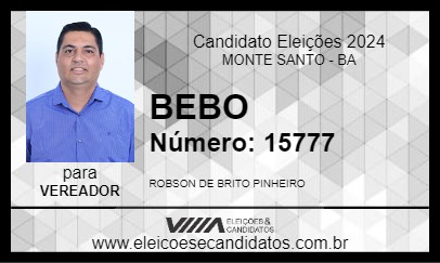 Candidato BEBO 2024 - MONTE SANTO - Eleições