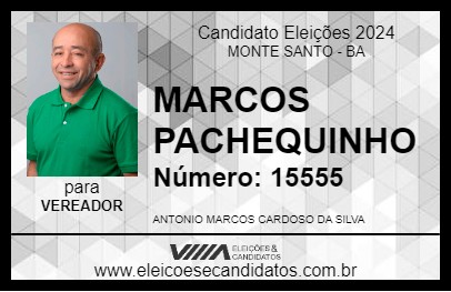 Candidato MARCOS PACHEQUINHO 2024 - MONTE SANTO - Eleições