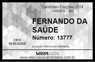 Candidato FERNANDO DA SAÚDE 2024 - CANDEAL - Eleições