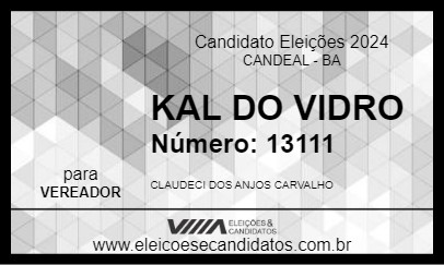 Candidato KAL DO VIDRO 2024 - CANDEAL - Eleições