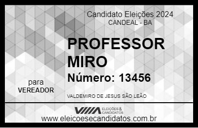 Candidato PROFESSOR MIRO 2024 - CANDEAL - Eleições