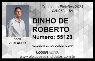 Candidato DINHO DE ROBERTO 2024 - CANDEAL - Eleições