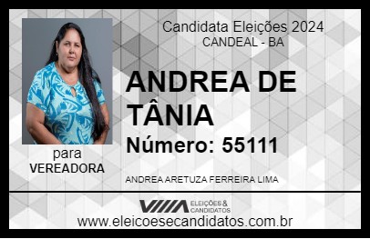 Candidato ANDREA DE TÂNIA 2024 - CANDEAL - Eleições