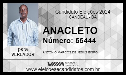 Candidato ANACLETO 2024 - CANDEAL - Eleições