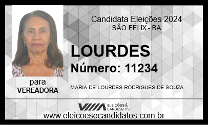 Candidato LOURDES 2024 - SÃO FÉLIX - Eleições