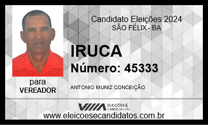 Candidato IRUCA 2024 - SÃO FÉLIX - Eleições