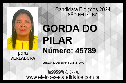 Candidato GORDA DO PILAR 2024 - SÃO FÉLIX - Eleições