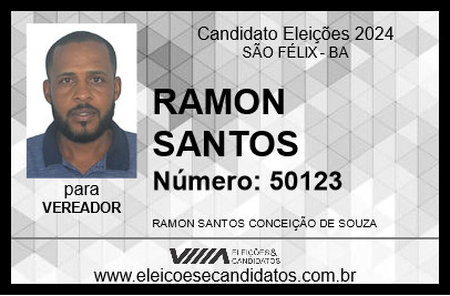 Candidato RAMON SANTOS 2024 - SÃO FÉLIX - Eleições