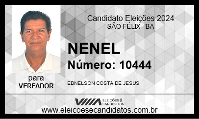 Candidato NENEL 2024 - SÃO FÉLIX - Eleições