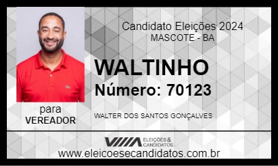 Candidato WALTINHO 2024 - MASCOTE - Eleições