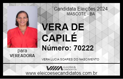 Candidato VERA DE CAPILÉ 2024 - MASCOTE - Eleições