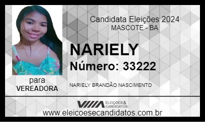 Candidato NARIELY 2024 - MASCOTE - Eleições