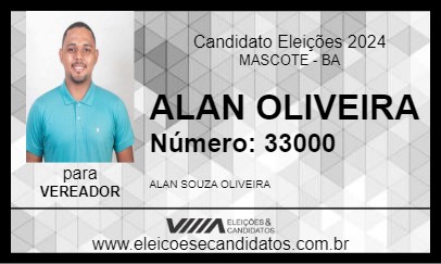 Candidato ALAN OLIVEIRA 2024 - MASCOTE - Eleições