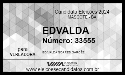 Candidato EDVALDA 2024 - MASCOTE - Eleições