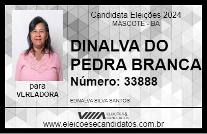 Candidato DINALVA DO PEDRA BRANCA 2024 - MASCOTE - Eleições